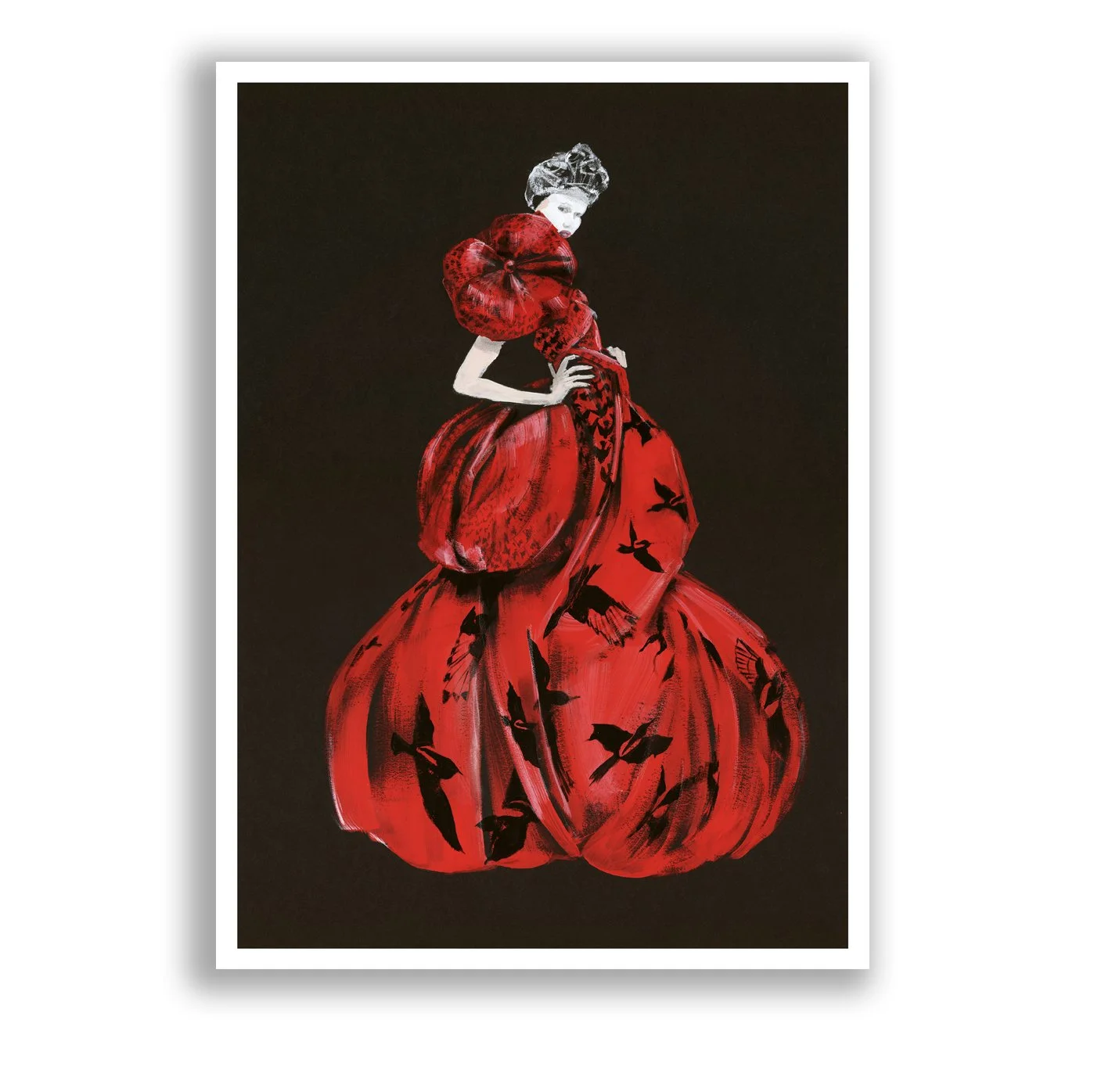 Alexander McQueen The Horn of Plenty fine art print on black
